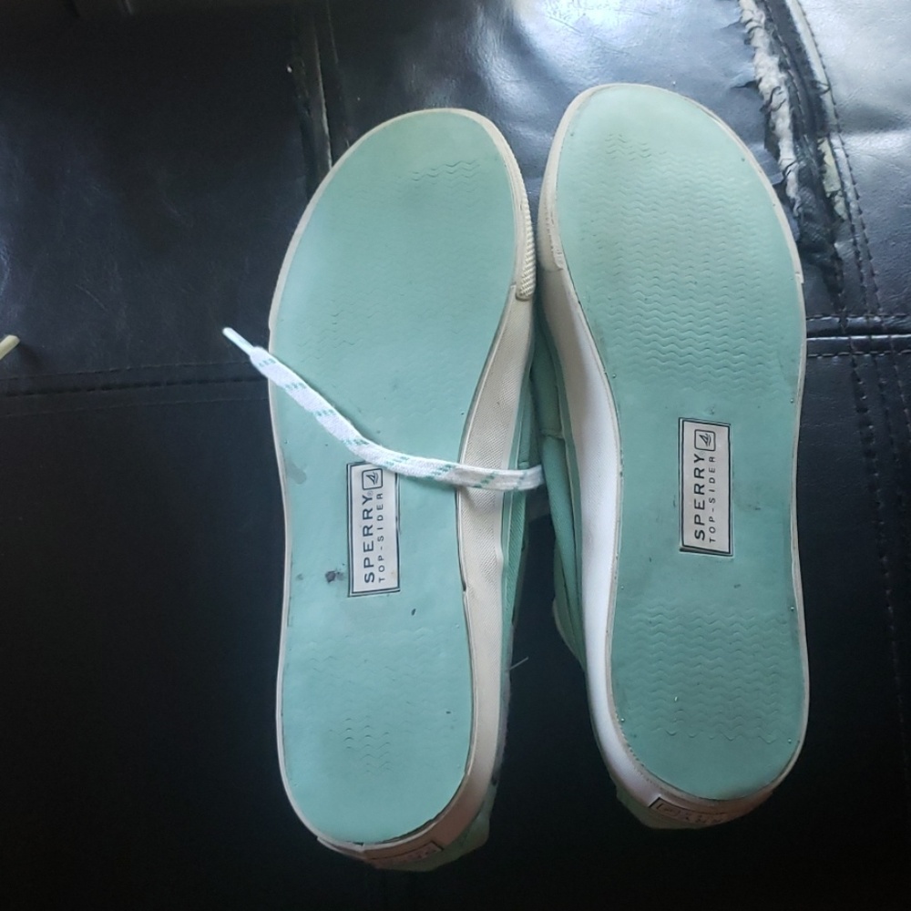 Mint Green Sperry Shoes - Picture 2 of 2